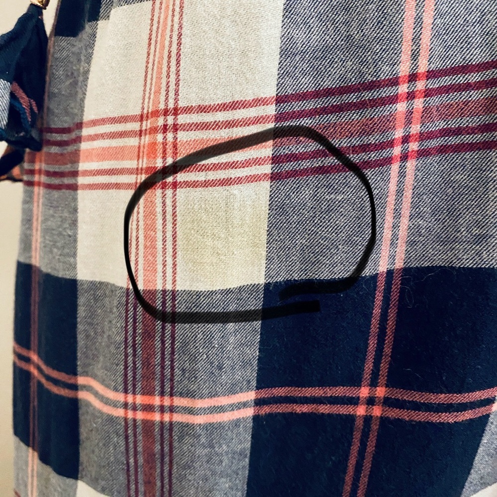 Isabella Sinclair Dickens Blue Red Plaid SZ S Modern Cowgirl Western Chic Dress - Picture 13 of 14
